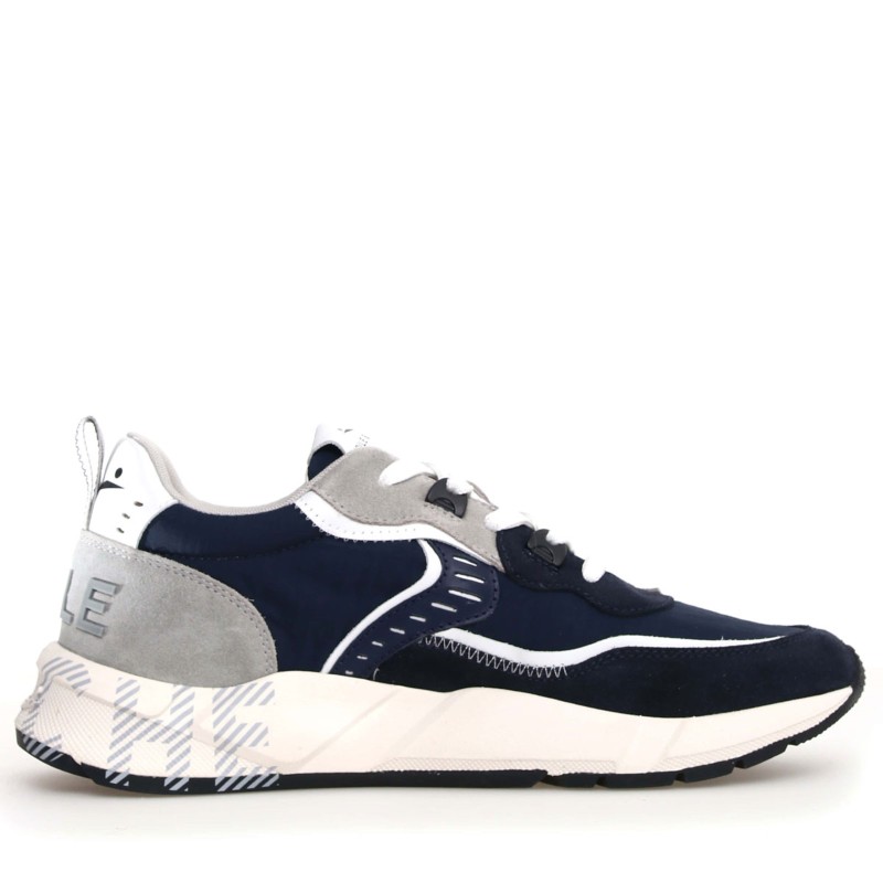 Sneakers scarpe Uomo Marca VOILE BLANCHE Art.CLUB01.B Colore Blu Grigio