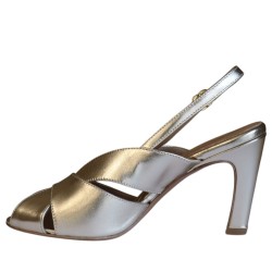 Sandali scarpe Donna Marca BIANCA D Art.1483 Colore Platino