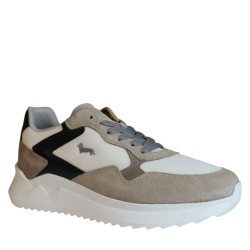 Sneakers scarpe Uomo Marca HARMONT&BLAINE Art.EFM261.130BM0.CC Colore Beige Bianco