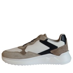 Sneakers scarpe Uomo Marca HARMONT&BLAINE Art.EFM261.130BM0.CC Colore Beige Bianco