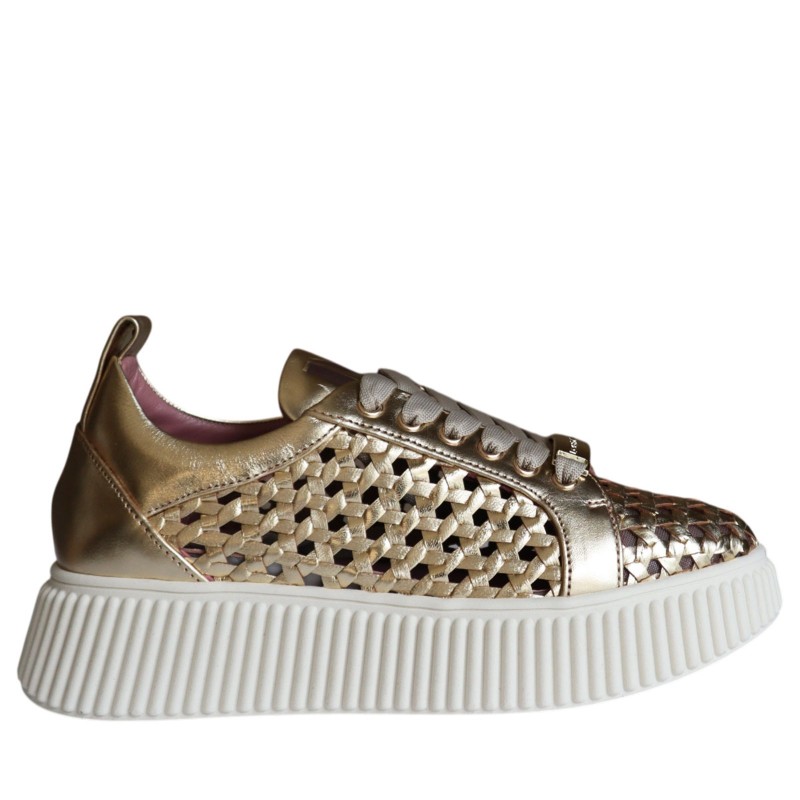 Sneakers scarpe Donna Marca LORENZO MARI Art.SALLY27 Colore Oro