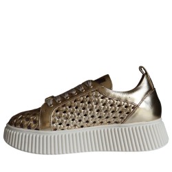 Sneakers scarpe Donna Marca LORENZO MARI Art.SALLY27 Colore Oro