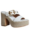 Ciabatta scarpe Donna Marca LORENZO MARI Art.PEONIA 09 Colore Bianco