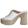 Ciabatta scarpe Donna Marca LORENZO MARI Art.PEONIA 09 Colore Bianco