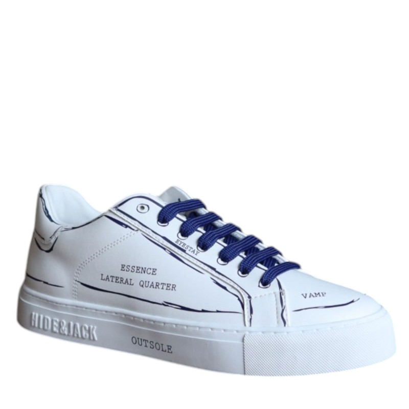 Sneakers Da Uomo Marca HIDE&JACK Modello ESERL Colore Bianco/blu