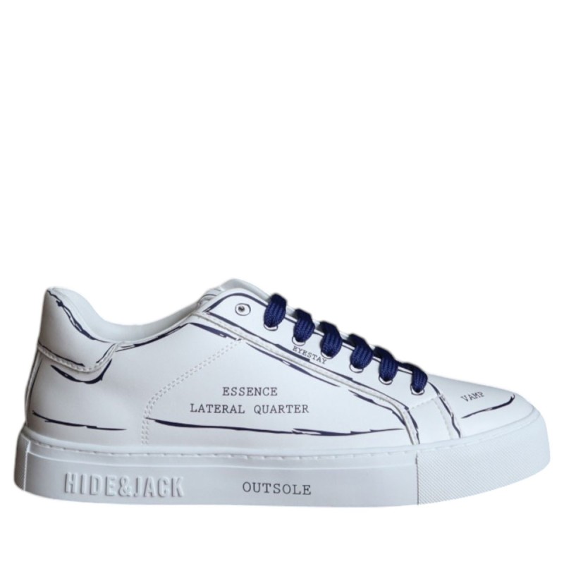 Sneakers Da Uomo Marca HIDE&JACK Modello ESERL Colore Bianco/blu