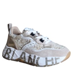 Sneakers Da Donna Marca voile blanche Modello CLUB105. Beige/platinum