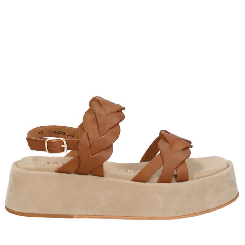 Sandalo Da Donna Marca JANET&JANET Modello J120 Colore Cuoio