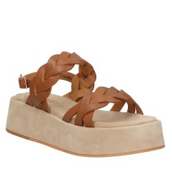 Sandalo Da Donna Marca JANET&JANET Modello J120 Colore Cuoio