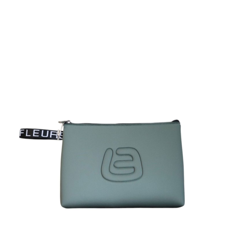 Accessori Pochette da Donna Marca LA FILLE DES FLEURS Art. ALAIN Colore Verde Militare