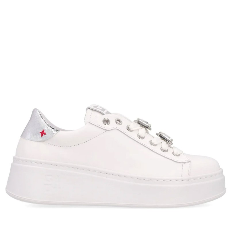 Sneakers da Donna Marca GIO+ Art. PIA266A Colore Bianco Argento