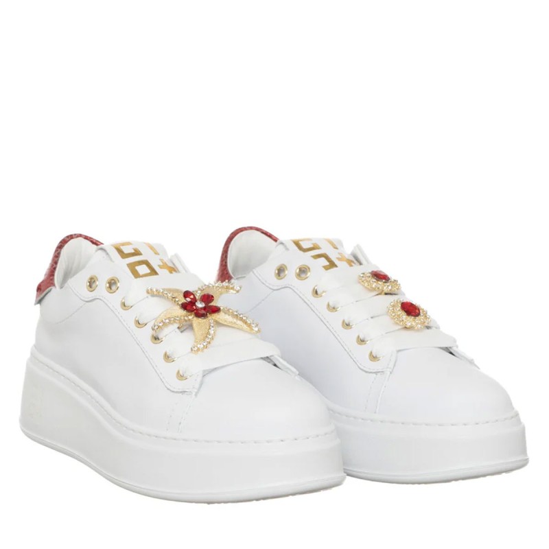 Sneakers da Donna Marca GIO+ Art. PIA300A Colore Bianco Rosso