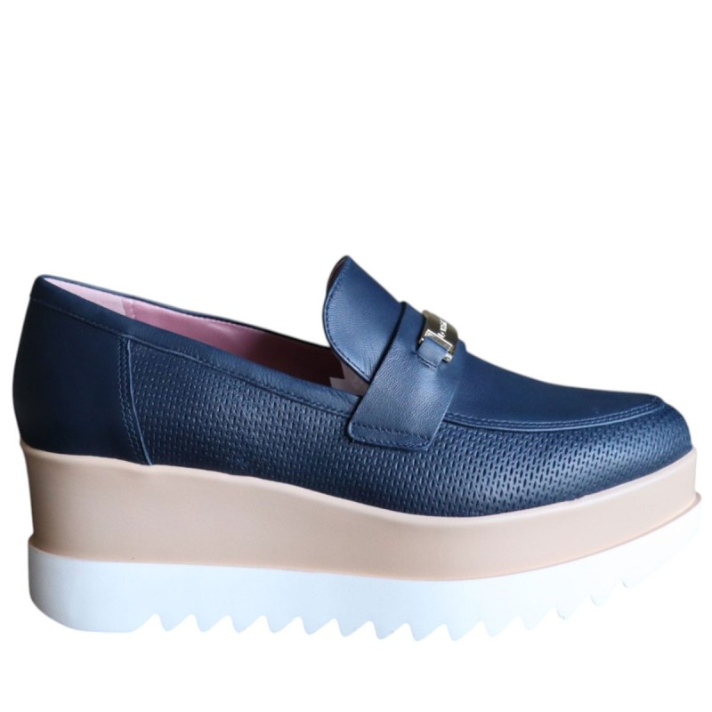 Mocassini da Donna Marca LORENZO MARI Art. PATTY04 Colore Blu