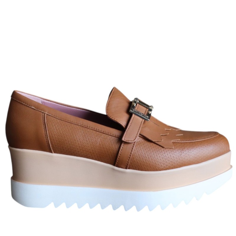 Mocassini da Donna Marca LORENZO MARI Art. PATTY03 Colore Cuoio