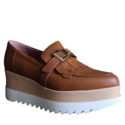 Mocassini da Donna Marca LORENZO MARI Art. PATTY03 Colore Cuoio