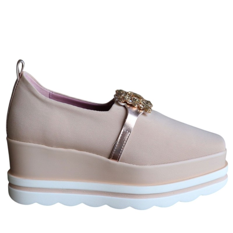 Mocassini da Donna Marca LORENZO MARI Art. MIA07 Colore Nude