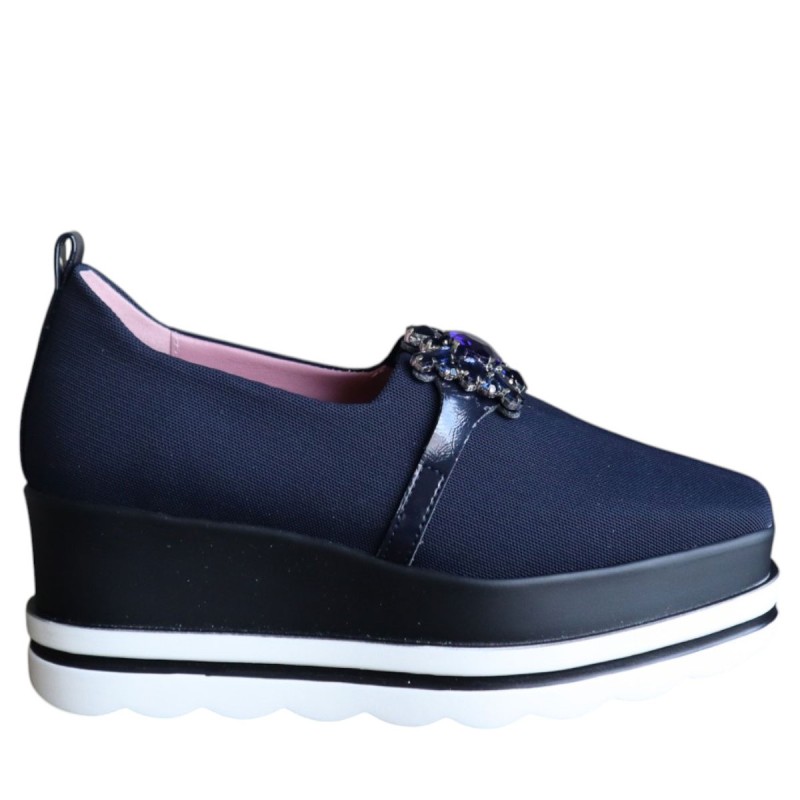 Mocassini da Donna Marca LORENZO MARI Art. MIA07 Colore Blu