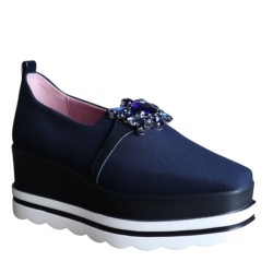 Mocassini da Donna Marca LORENZO MARI Art. MIA07 Colore Blu