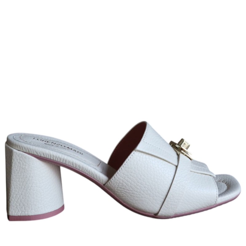 Ciabatta da Donna Marca LORENZO MARI Art. FRESIA Colore Latte