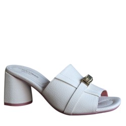 Ciabatta da Donna Marca LORENZO MARI Art. FRESIA Colore Latte