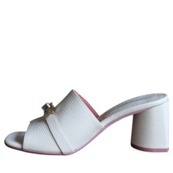 Ciabatta da Donna Marca LORENZO MARI Art. FRESIA Colore Latte