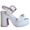 Sandali da Donna Marca LORENZO MARI Art. PEONIA06 Colore Latte