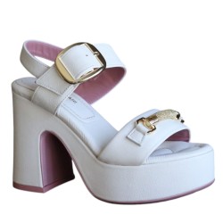 Sandali da Donna Marca LORENZO MARI Art. PEONIA06 Colore Latte