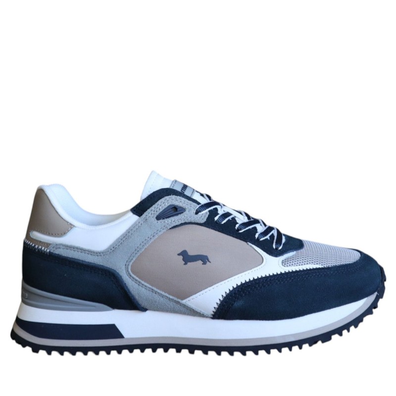 Sneakers Da Uomo Marca Harmont&blaine Colore Blu/grigio Cod: EFM251.050.6550