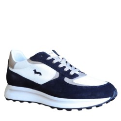 Sneakers Da Uomo Marca Harmont&blaine Colore Blu/bianco/beige Cod: EFM251.071.6200