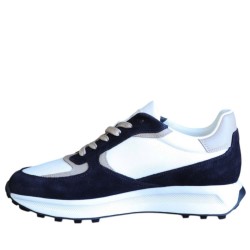 Sneakers Da Uomo Marca Harmont&blaine Colore Blu/bianco/beige Cod: EFM251.071.6200