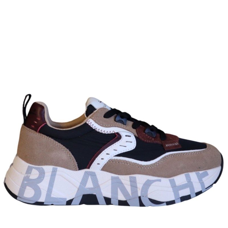 Sneakers da Donna Marca VOILE BLANCHE CLUB105 F Colore Taupe Nero Bordeaux