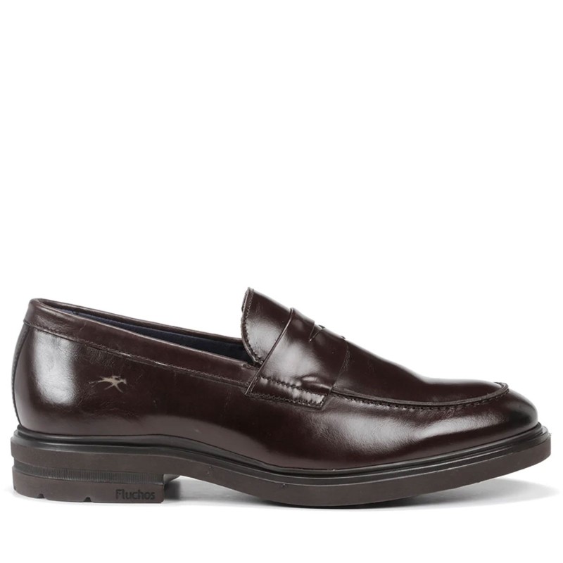 Mocassino Scarpe Uomo Marca FLUCHOS Art F0633 C Colore Marrone