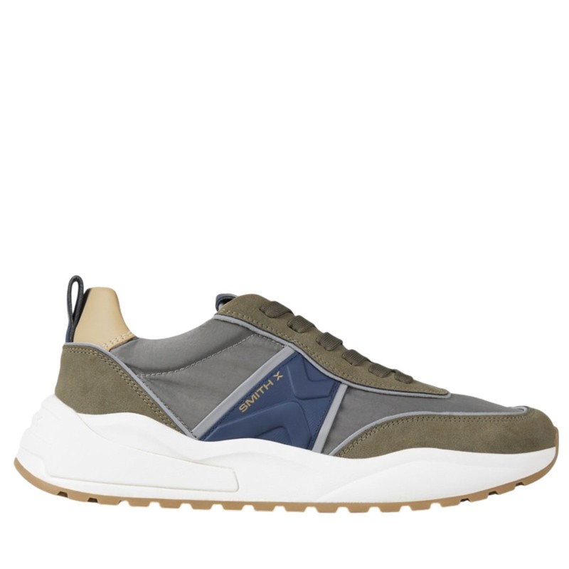 Sneakers scarpe Uomo Marca ALEXANDER SMITH Art.7863 Colore Verde Grigio