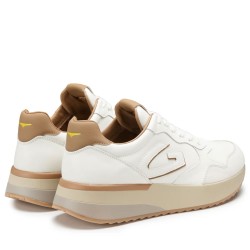 Sneakers da Uomo Marca GUARDIANI Art AGM452500 Colore Crema Cuoio