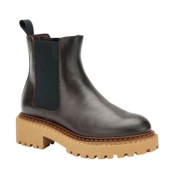 Beatles scarpe da Donna Marca FRAU Art.78L3 Colore Nero e Testa Di Moro