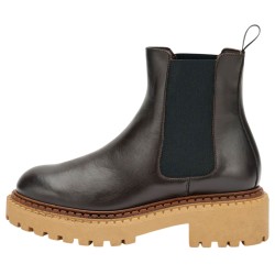 Beatles scarpe da Donna Marca FRAU Art.78L3 Colore Nero e Testa Di Moro