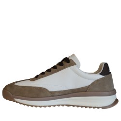 Sneakers Scarpe Uomo Marca 4US Art.CY25W1366 B Colore Bianco Beige