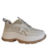 Sneakers Scarpe Donna Marca 4US Art.4BV151B Colore Beige