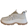 Sneakers Scarpe Donna Marca 4US Art.4BV151B Colore Beige
