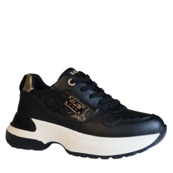 Sneakers Scarpe Donna Marca 4US Art.4BV154 Colore NERO