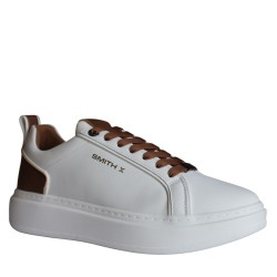 Sneakers scarpe Uomo Marca SMITH X Art.STM7010WCN Colore Bianco Cuoio
