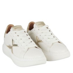 Sneakers scarpe Donna Marca SMITH X Art.CGW9753WGD Colore Bianco Oro
