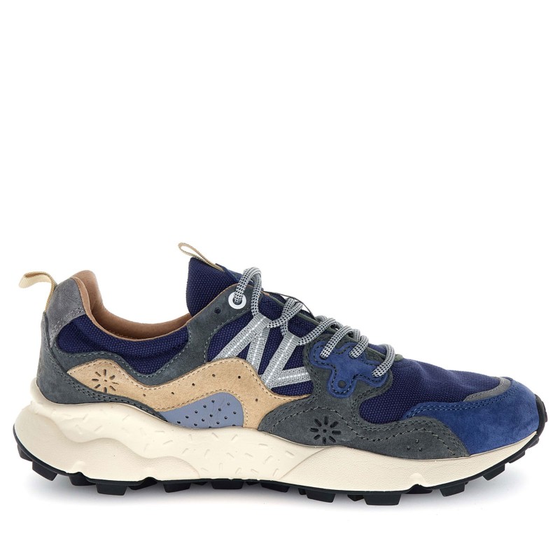 Sneakers scarpe Uomo Marca FLOWER MOUNTAIN Art.YAMANO3 E Colore Blu Grigio