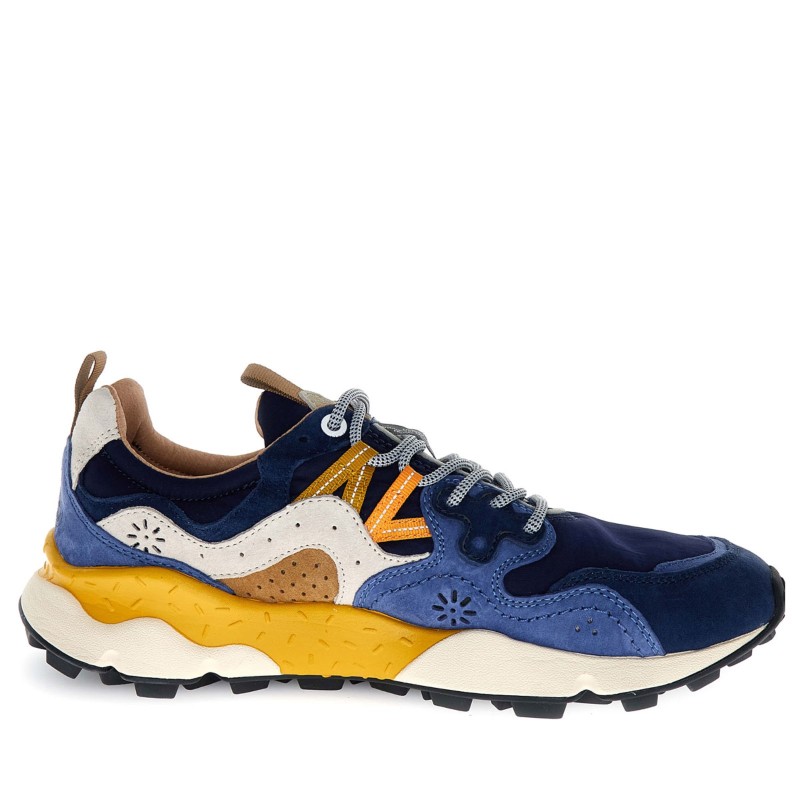 Sneakers scarpe Uomo Marca FLOER MOUNTAIN Art.YAMANO3 D Colore Blu Beige