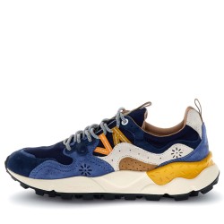Sneakers scarpe Uomo Marca FLOER MOUNTAIN Art.YAMANO3 D Colore Blu Beige