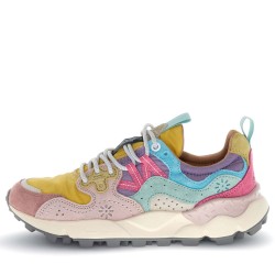 Sneakers scarpe Donna Marca FLOWER MOUNTAIN Art.YAMANO3 H Colore Rosa Viola Senape