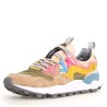 Sneakers scarpe Donna Marca FLOWER MOUNTAIN Art.YAMANO3 L Colore Beige Verde Rosa