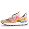 Sneakers scarpe Donna Marca FLOWER MOUNTAIN Art.YAMANO3 L Colore Beige Verde Rosa