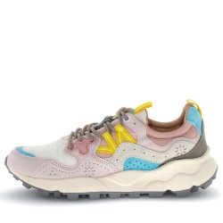 Sneakers scarpe Donna Marca FLOWER MOUNTAIN Art.YAMONO3 G Colore Rosa Bianco
