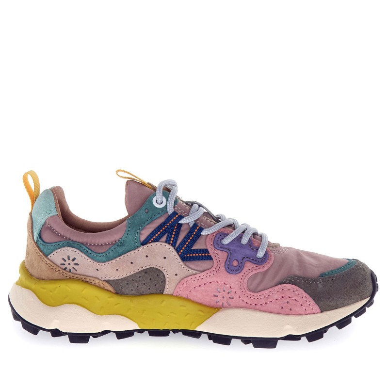 Sneakers scarpe Donna Marca FLOWER MOUNTAIN Art.YAMANO3 N Colore Grigio Cipria Rosa